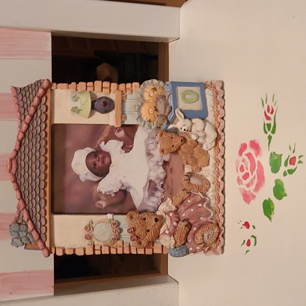 Embellished 3D Resin Bear Rabbit & Friends Photo Frame Child Decor